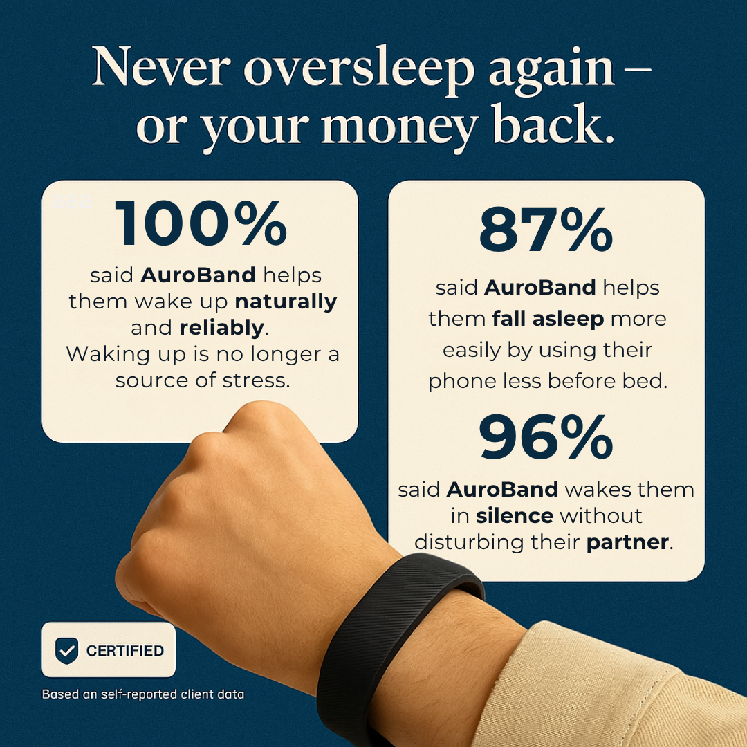 100% Wake-Up Alarm - AuroBand SilentPulse™